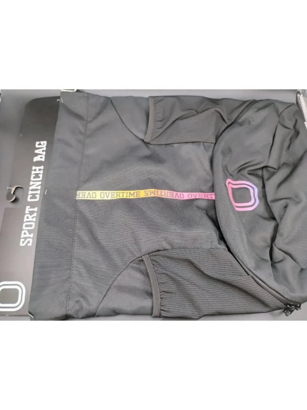 Overtime Elite Sport Cinch Bag Black Adjustable Straps Durable